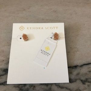 NWT Kendra Scott Gold Druzy Harriett Earrings